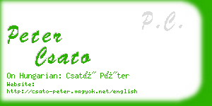 peter csato business card