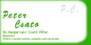 peter csato business card